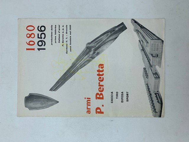 Armi P. Beretta. Caccia, tiro, difesa, sport 1680-1955 (pieghevole pubblicitario)